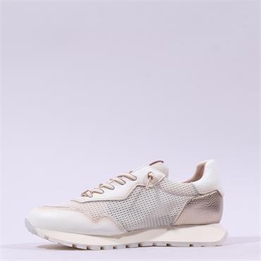 Hispanitas Oregon Bungee Laced Trainer - White Gold